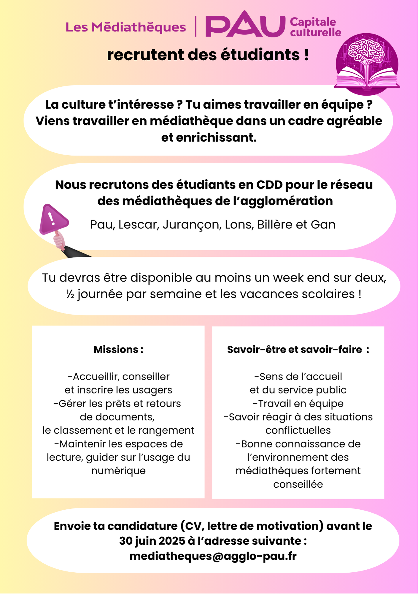 affiche recrutement