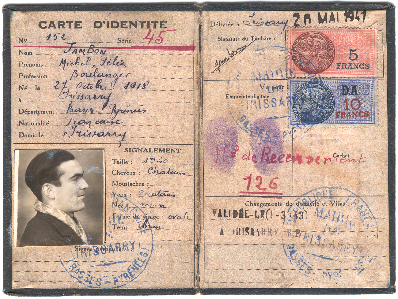 CVR dossier Azpeitia fausse carte didentite 1